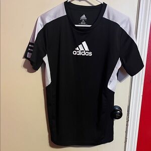 Adidas Black and White Sports Tee
